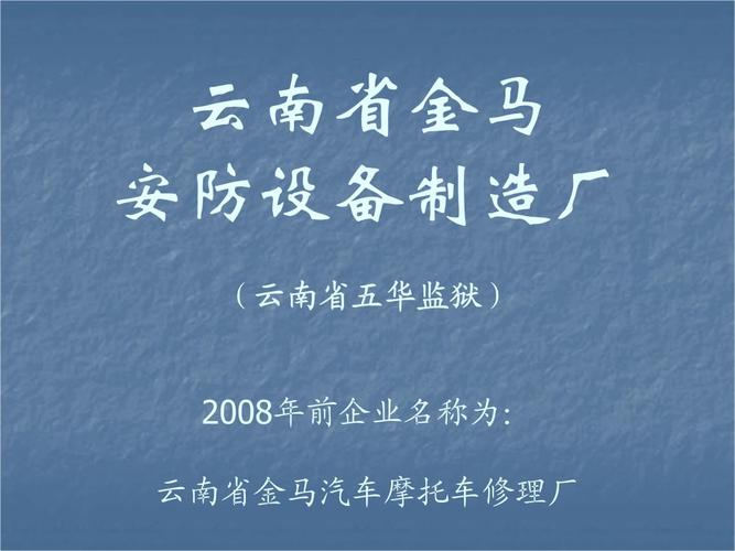 云南省金马安防设备制造厂.pptx 17页